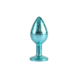 Nebula Metallic Blue Gem Butt Plug Medium 2.9 Inches
