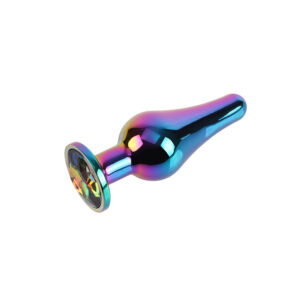 Classic Metallic Rainbow Butt Plug 3.7 Inch