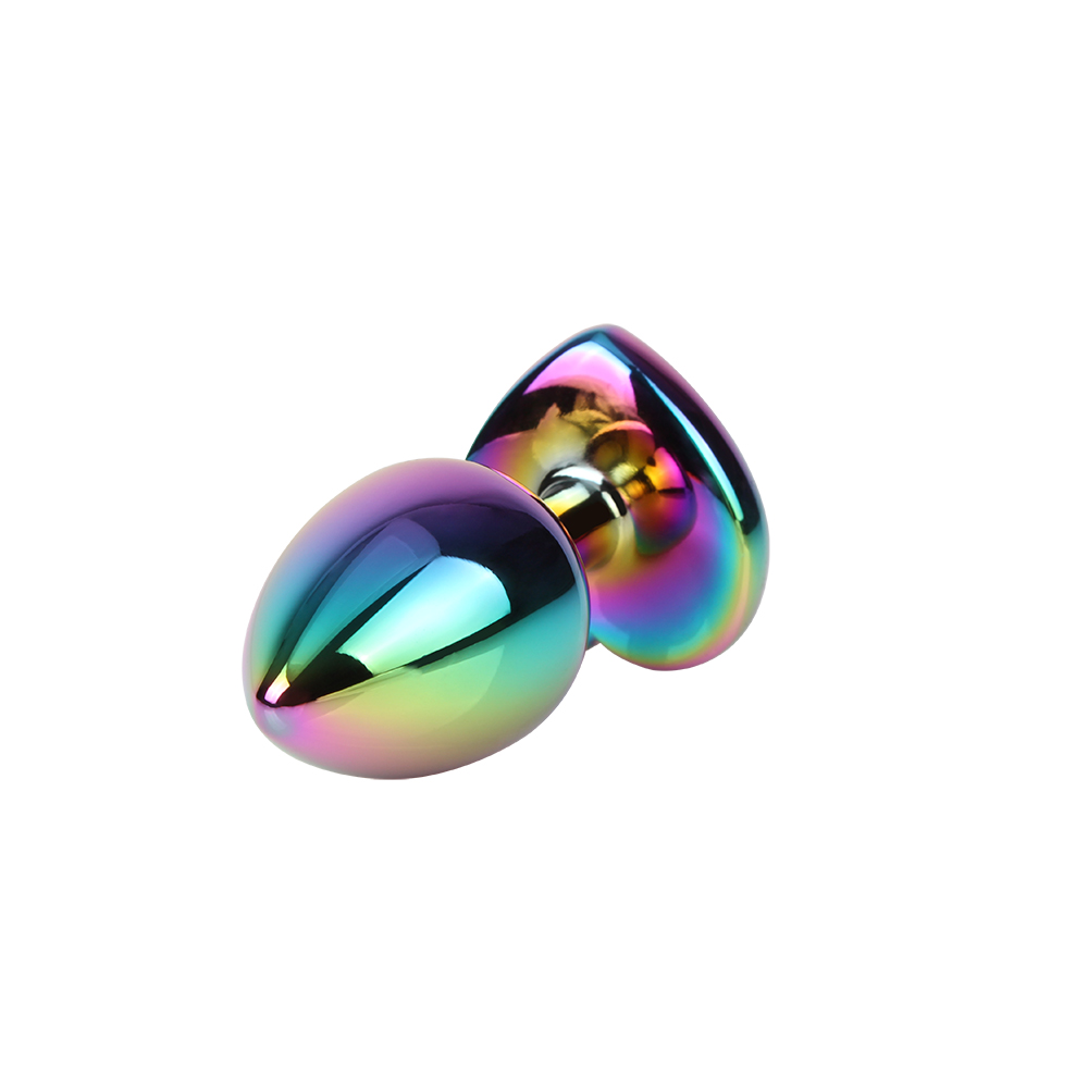 Rainbow Heart Gem Metallic Butt Plug - Image 5