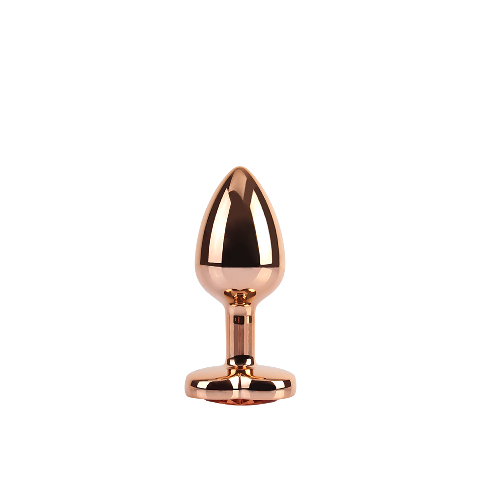 Rose Gold Metallic Heart Butt Plug Small 2.4 Inches - Image 5