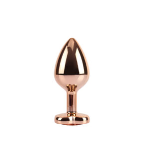 Rose Gold Metallic Heart Butt Plug Small 2.9 Inches