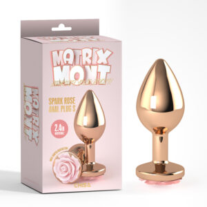 Spark Rose Anal Metallic Butt Plug