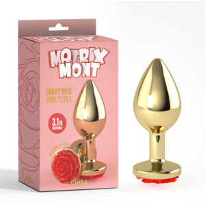 Showy Rose Metallic Butt Plug Large