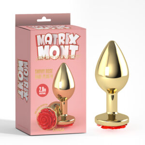 Showy Rose Metallic Butt Plug Medium