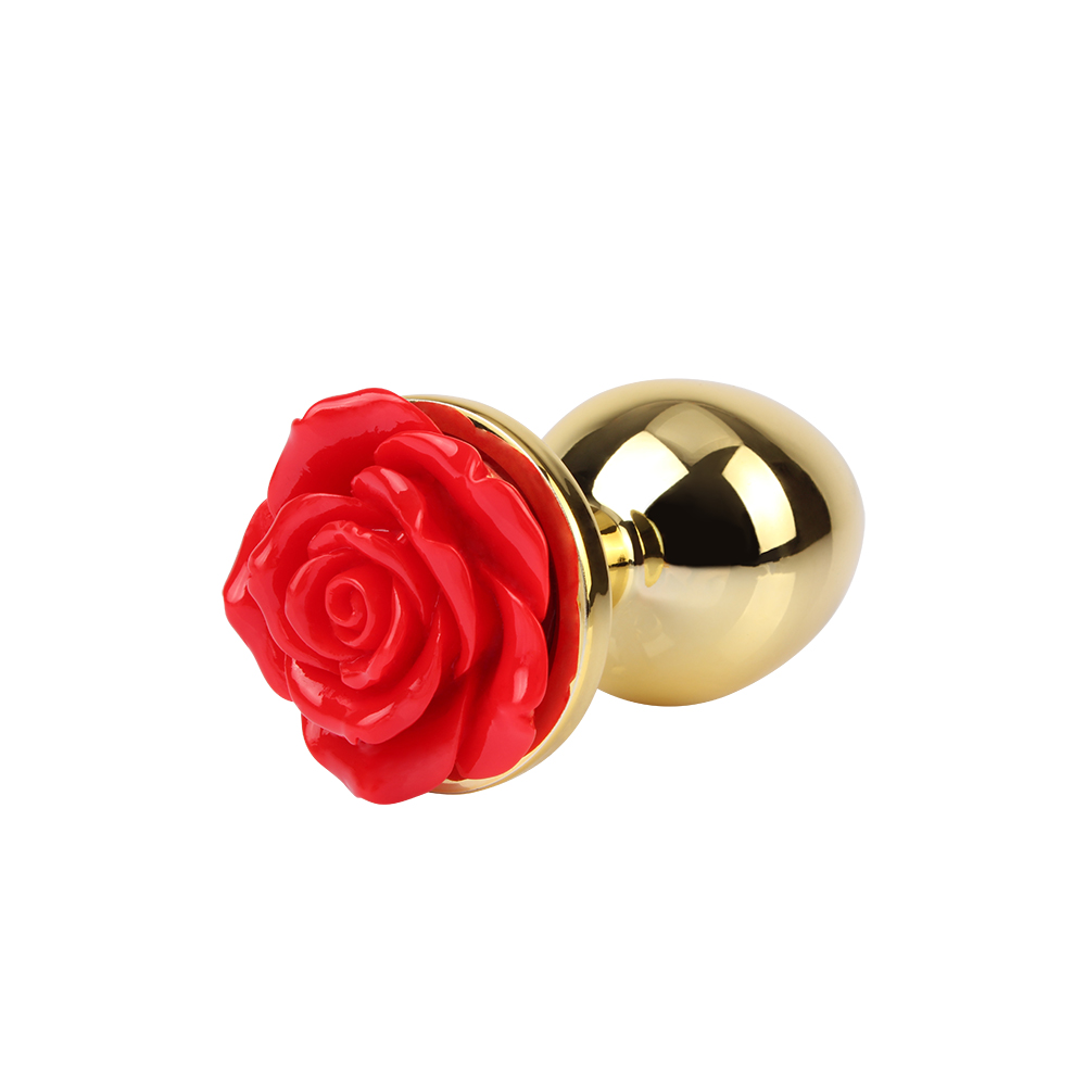 Showy Rose Metallic Butt Plug Medium - Image 2