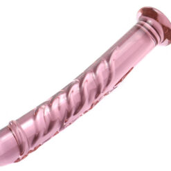 Pink Twisted Glass Dildo