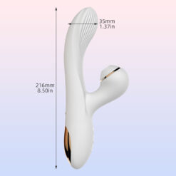 Aura Air Pulse Rabbit Vibrator | Clitoral Suction & G-Spot Vibrator | Rechargeable Waterproof - Image 4