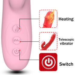 Alternative view of Inferno Heat Thrusting Rabbit Vibrator | Heating, Thrusting & Clitoral Stimulator | Rechargeable Waterproof