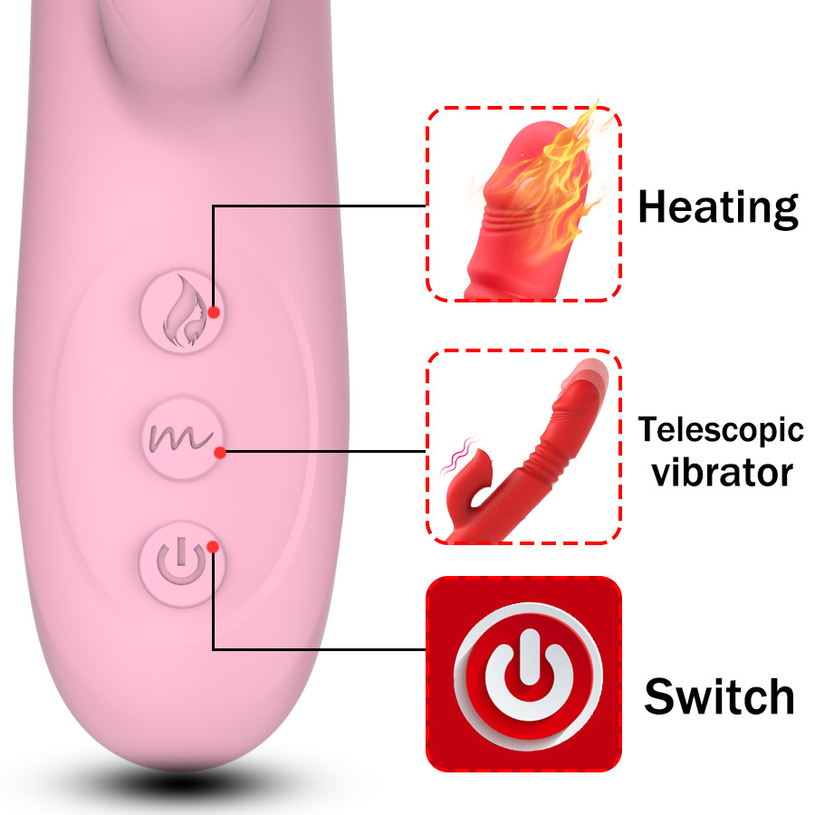 Inferno Heat Thrusting Rabbit Vibrator | Heating, Thrusting & Clitoral Stimulator | Rechargeable Waterproof - Image 2