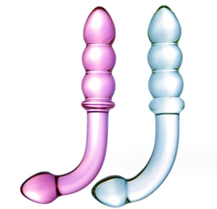 Curved Glass G-Spot Dildo – Assorted Colours