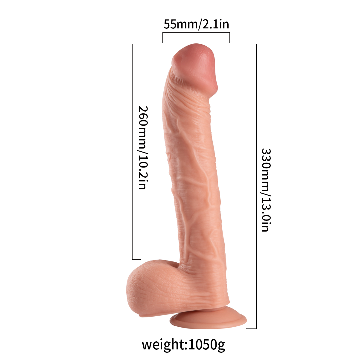 TitanFlex Extra Large Realistic Dildo – 13 Inch - Image 2