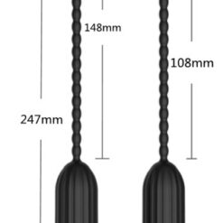 Men’s Vibrating Urethral Sounding Rod Ribbed – 10 Vibration Modes