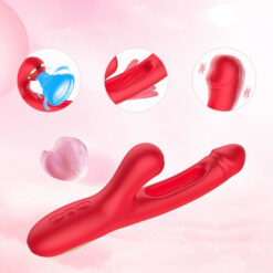 Alternative view of Luxury 3-in-1 Rabbit Vibrator with Air Pulse Suction & Powerful Dual Vibrations – USB Rechargeable