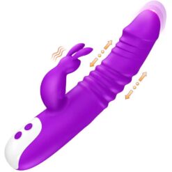 Into Love Hands-Free Thrusting Rabbit Vibrator – Dual Stimulation Rechargeable Massager