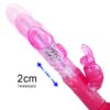 Pink Multifunctional Vibrating Massager with Hammer Thrusting Action, Spinning Beads & Telescopic Design