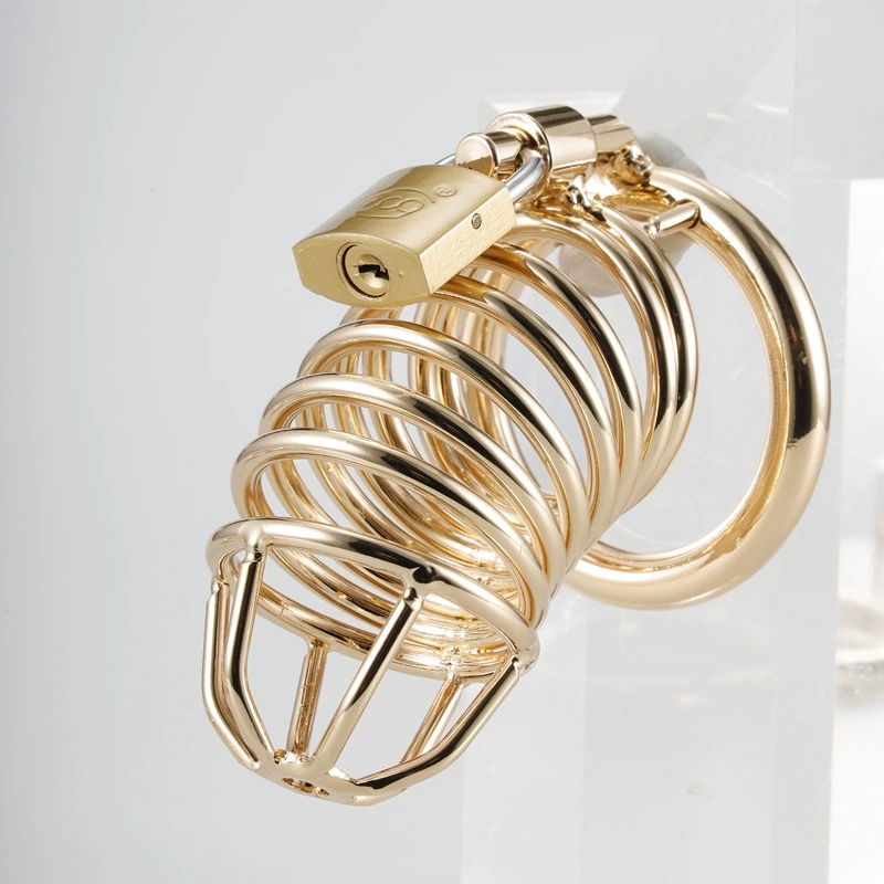 Golden Lock™ Men’s Premium Gold Or Silver Chastity/Cock Cage Version 2 - Image 2