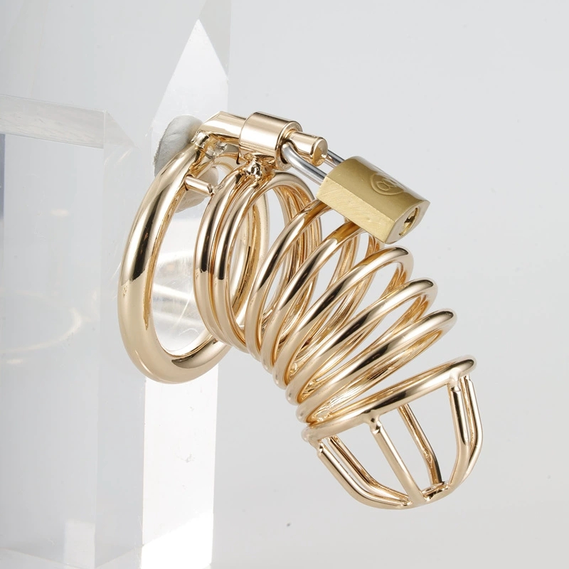 Golden Lock™ Men’s Premium Gold Or Silver Chastity/Cock Cage Version 2 - Image 3