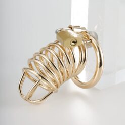 Golden Lock™ Men’s Premium Gold Or Silver Chastity/Cock Cage Version 2 - Image 5