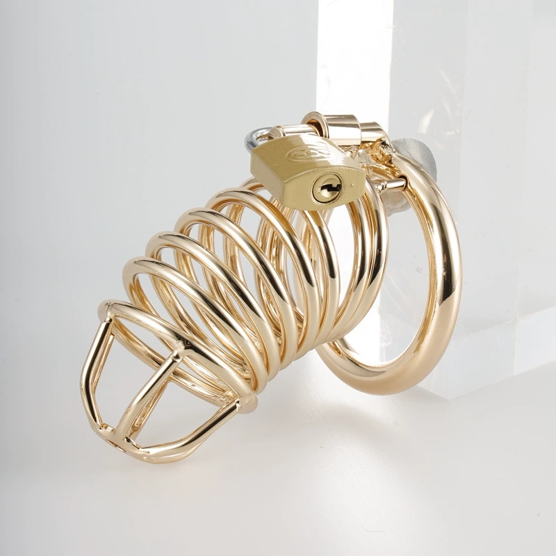 Golden Lock™ Men’s Premium Gold Or Silver Chastity/Cock Cage Version 2 - Image 5