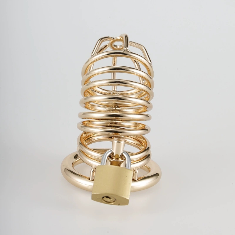 Golden Lock™ Men’s Premium Gold Or Silver Chastity/Cock Cage Version 2 - Image 4