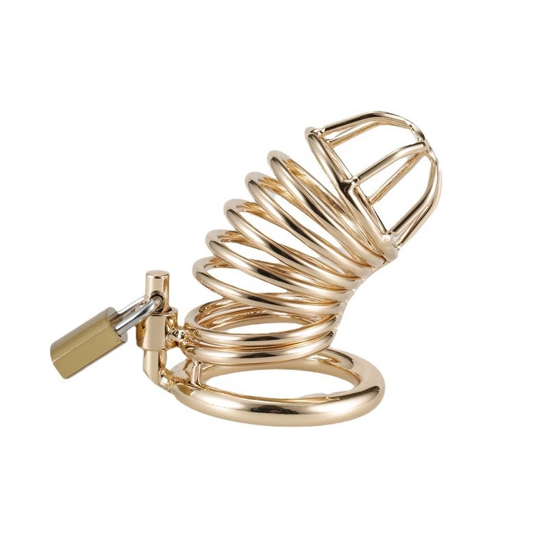 Golden Lock™ Men’s Premium Gold Or Silver Chastity/Cock Cage Version 2