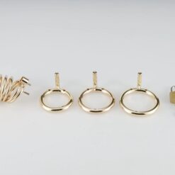 Golden Lock™ Men’s Premium Gold Or Silver Chastity/Cock Cage Version 2 - Image 6