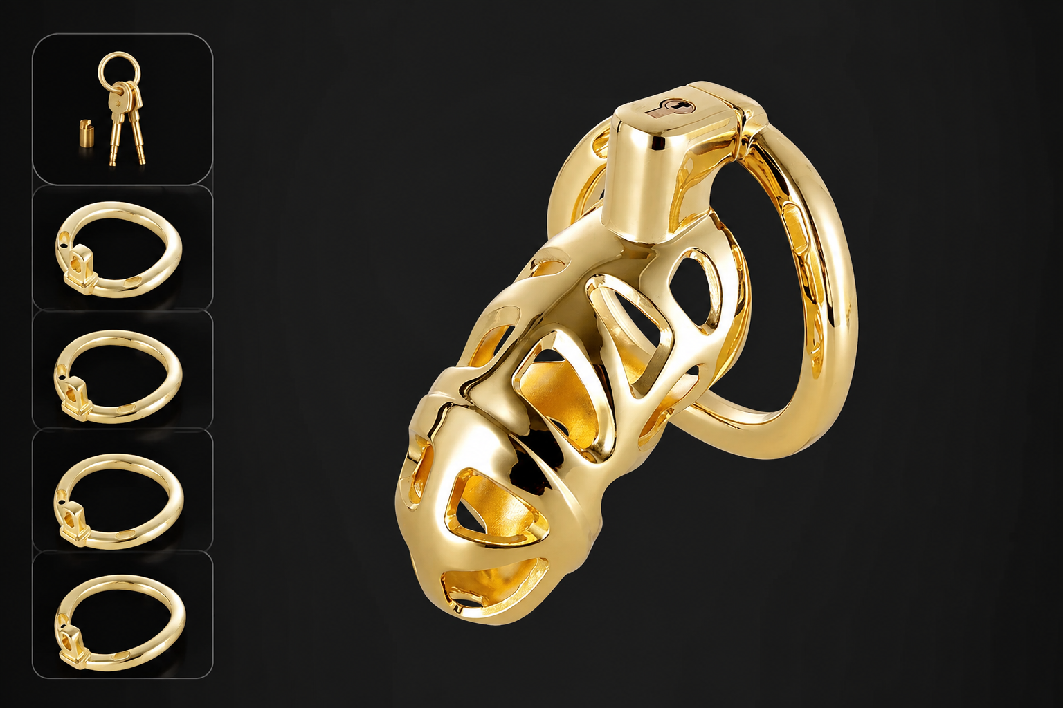 Golden Lock™ Men’s Premium Gold Chastity/Cock Cage
