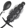 Inflatable Spiked Beaded Anal Plug with Hand Pump
