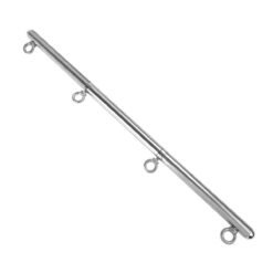 Heart-Accent Leatherette Restraint Cuffs & Metal Spreader Bar Set - Image 5