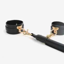 Luxury Leatherette Spreader Bar & Restraint Kit – Gold Hardware Edition - Image 4