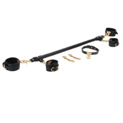 Luxury Leatherette Spreader Bar & Restraint Kit – Gold Hardware Edition