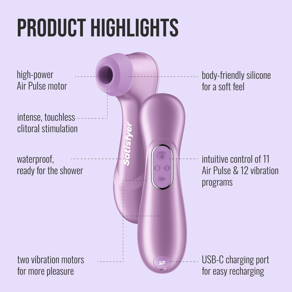 Satisfyer Pro 2 Generation 4 – App-Controlled Air Pulse & Vibration Stimulator - Image 9