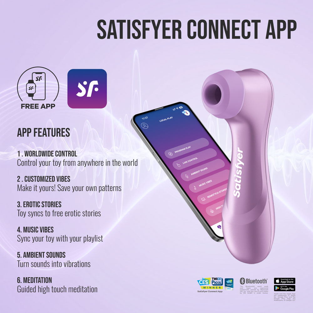 Satisfyer Pro 2 Generation 4 – App-Controlled Air Pulse & Vibration Stimulator - Image 6