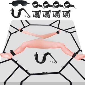Deluxe Octagonal Webbing Under-Bed Restraint Kit with Whip & Blindfold