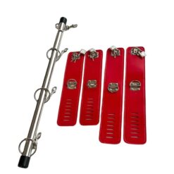 Deluxe Lockable Crimson Red Spreader Bar Restraint Set