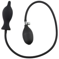 Inflatable Smooth Silicone Anal Plug with Hand Pump